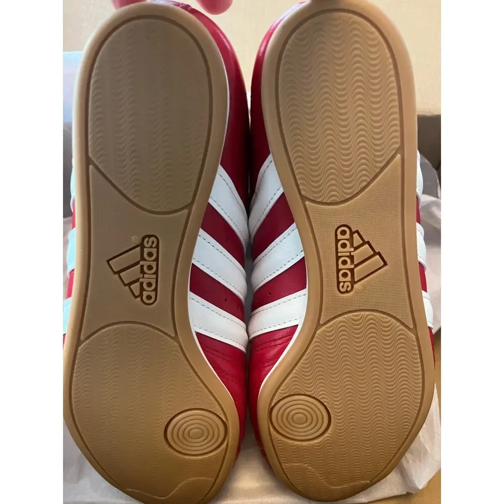 NEW Adidas Originals Taekwondo Leather Women's 7.5, Red/ White JS4020 - Picture 6 of 9
